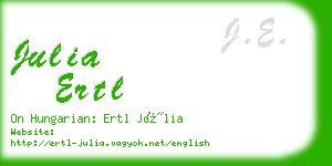 julia ertl business card